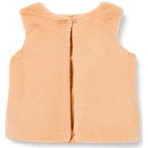 Koton Faux Fur Vest Ronde Neck Jurk voor meisjes, Kameel (130)