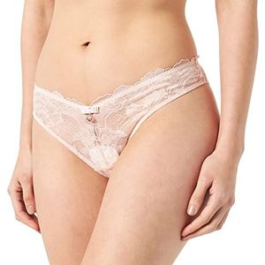 Emporio Armani V-Brazilian Eternal Lace Letter, dames, poederroze, XS, Poeder roze