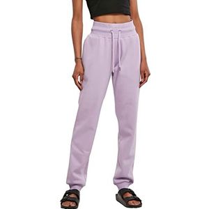 Urban Classics Dames Organic High Waist Sweat Pants Dames Trainingsbroek, Lila.