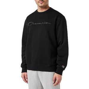 Champion Rochester 1919 Champion Logo - Heavy Powerblend Fleece Crewneck Sweatshirt voor heren, Zwart