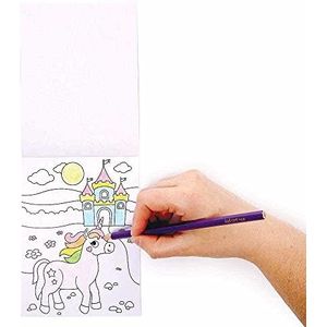 Baker Ross Mini-kleurboek, eenhoorn, 12 stuks, handmatige activiteiten voor kinderen (FC990)