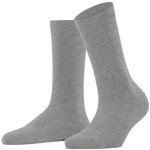 FALKE Family W So duurzaam katoen effen damessokken (1 stuk), Grijs Light Heather 3223, 35-38