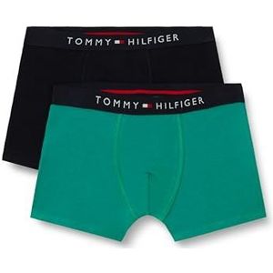 Tommy Hilfiger 2P Trunk Ub0ub00341 Kofferbak voor jongens, Nieuw Groen/Sky