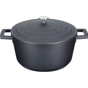 MasterClass MCMCRD24 lichtgewicht ovenschaal met deksel, gegoten aluminium, zwart, 4 liter/24 cm