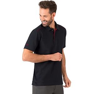 Trigema poloshirt heren, zwart.