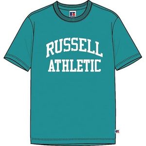 RUSSELL ATHLETIC Iconisch T-shirt met ronde hals S/S heren T-shirt, Blauwe Meer