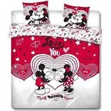 Gamesland Disney - Beddengoed 240 x 220 cm – Mickey Minnie Love You '100% Poly'
