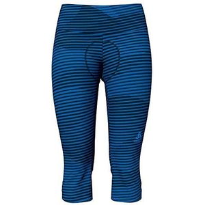 Odlo Tights 3/4 Fujin Print Fietsshorts voor dames, blauw/marineblauw