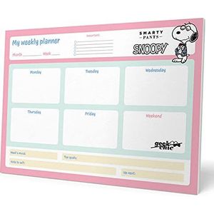 Grupo Erik - Notitieblok A3 Snoopy, weekkalender | bureauonderlegger, weekplanner | schrijfwaren, to-do-lijst, notitieblokken, schoolbenodigdheden