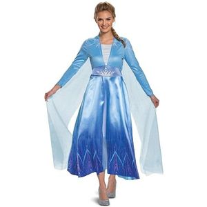 Disney Frozen Elsa kostuum voor volwassenen, klassiek, reizen, maat L (38-40)