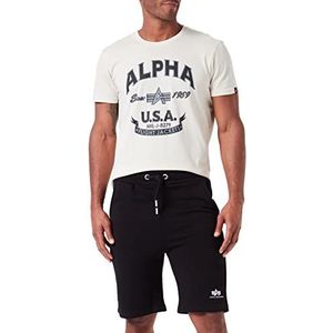 aplha industries heren basic bermuda, zwart.