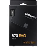 Samsung SSD 870 EVO MZ-77E250B/EU | 2,5 inch High Speed SSD harde schijf 250 Gb voor gamers en professionals