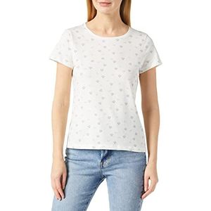 TOM TAILOR T-shirt voor dames, 32081 - Offwhite Shell Waves Design