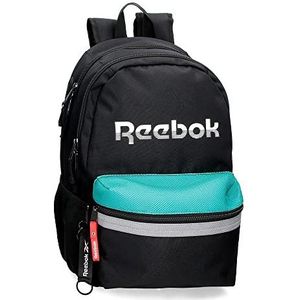 Reebok Andover Bagage- Messenger Bag voor kinderen, zwart, Mochila Escolar Para Portátil, dubbele rugzak, zwart., dubbele rugzak