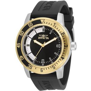 Invicta Specialty - Herenhorloge kwarts van roestvrij staal - 45 mm, goud/zwart, kwartshorloge