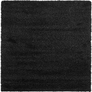 Safavieh Shaggy SG151 tapijt, vierkant, 121 x 121 cm, polypropyleen, geweven, zwart