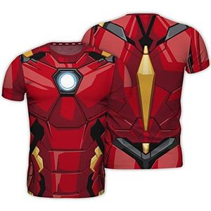 ABYstyle Marvel Iron Man Replica T-shirt voor heren, rood en zwart, S