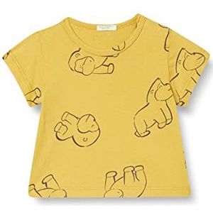 United Colors of Benetton T-shirt 30hpa1031 Baby Jongens T-shirt (1 stuk), Okergeel met fantasie 80t