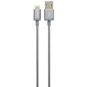 PNY Oplaadkabel en synchronisatiekabel Lightning naar USB Metallic - grijs