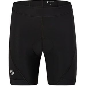 Ziener Gel Nelix Fietsbroek, MTB, racefiets, ademend, sneldrogend, gevoerd, gel voor heren, zwart.