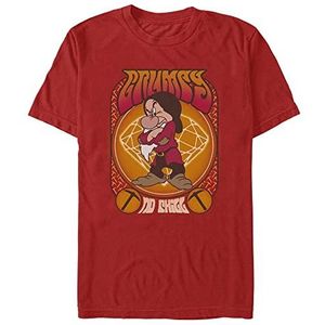 Disney Unisex T-Shirt Snow White and The Seven Dwarfs-Grumpy Gig Organic, Rood, S, ROT