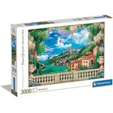Clementoni Collectie Lush Terrace on Lake-3000 puzzels, entertainment voor volwassenen, gemaakt in Italië, 33553