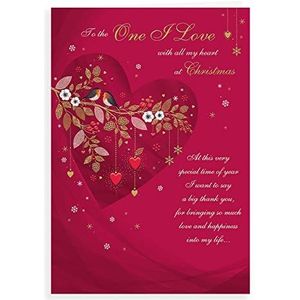 Klassieke kerstkaart One I Love – 22,9 x 15,2 cm – plank Publishing