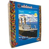 Ministeck 38813 - Titanic mozaïek afbeelding, ca. 66 x 53 cm, met ca. 8.000 kleurrijke stenen, plezier voor kinderen vanaf 8 jaar