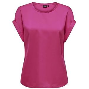 Onllieke S/S Satin Mix Top WVN Noos, Rose, 3XL