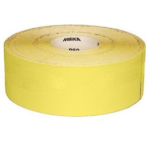 Mirka Schuurpapier rol geel 93 mm x 50 m P60 voor het slijpen van hardhout, zacht hout, verf, spatel, kunststof, 1 rol