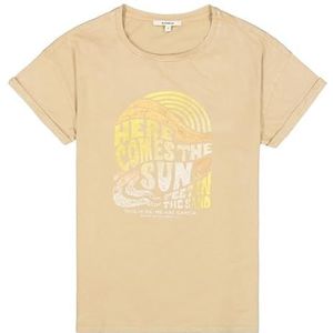 Garcia T-shirt met korte mouwen voor dames, Safari Gold