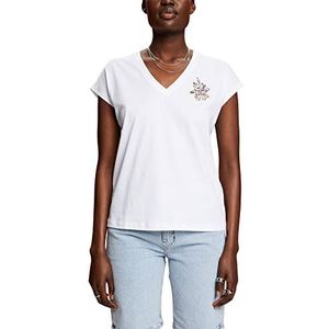 ESPRIT 043cc1k322 T-shirt dames, 100 / wit