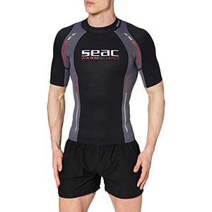 SEAC 5 mm neopreen thermisch beschermend vest voor heren, uv-bescherming, voor snorkelen en zwemmen, zwart/grijs, M
