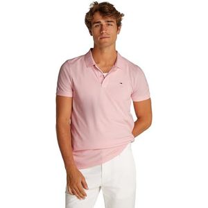 Tommy Jeans Polo TJM SLIM PLACKET EXT S/S pour homme, rose, L, Rose (rose précieux), L