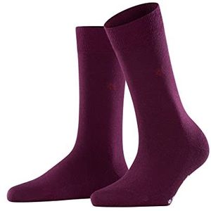 Burlington Bloomsbury damessokken van wol, katoen, grijs, zwart, meer fijne kleuren, versterkt, warm, ademend, zonder patroon, voor de winter, eenheidsmaat, cadeau-idee 1 paar, rood (Merlot 8005)