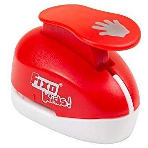 Fixo Kids 60951 speciale perforator van EVA-rubber in handvorm, 1,6 cm, klein, rood