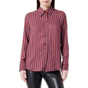 Seidensticker Dames blouse mode blouse regular fit slim fit blouse kraag blouse gemakkelijk te strijken lange mouwen bruin 40, Bruin