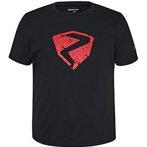 Ziener T-shirt de vélo fonctionnel unisexe pour enfant - Respirant - Séchage rapide - Sans manches, Noir/rouge, 116