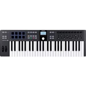 Arturia - KeyLab Essential 49 mk3 - MIDI-controllertoetsenbord voor muziekproductie - 49 toetsen, 9 encoders, 9 faders, 1 modulatiewiel, 1 Pitch Bend-wiel, 8 Pads - Zwart