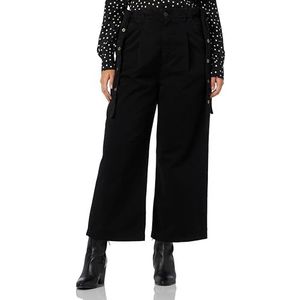 Pinko Chaleur Pantalon Gabardina Tin Casual Femme, Z98_noir Cavial, 42