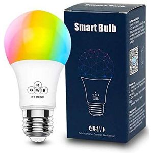 Lipa Bluetooth Smart lamp B15512-16 miljoen kleuren, afstandsbediening, groepstoegang, voeg meer lampen toe per app, spraakbediening, timer, microfoon