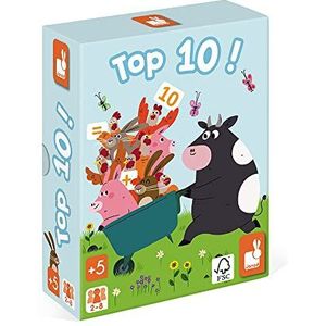 Janod - Top 10! - Ideaal voor mentale berekeningen - Snelheids- en strategiespel - 2 tot 8 spelers - Vanaf 5 jaar - J02760