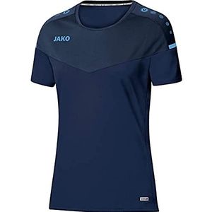 JAKO Champ 2.0 T-shirt voor dames, Navy/Donkerblauw/Hemelsblauw