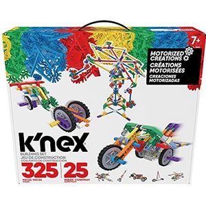 K'Nex 85049 Gemotoriseerde Creations Building Set, 3D educatief speelgoed voor kinderen, 325 stuks Stem Learning Kit, Engineering voor kinderen, kleurrijk 25 model bouwspeelgoed voor kinderen leeftijd