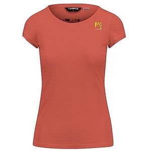 KARPOS Loma W T-shirt en jersey pour femme, Corail vif/indigo vintage/nuage, S