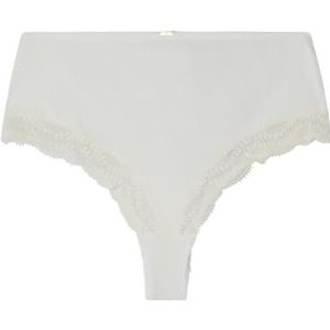 women'secret Ivoor dameslingerie kanten en katoenen slipje, Ivoor Wit