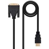 Nano Cable 10.15.0502 - DVI-kabel naar HDMI, DVI/M-HDMI A/M, (1,8 m), kleur: zwart