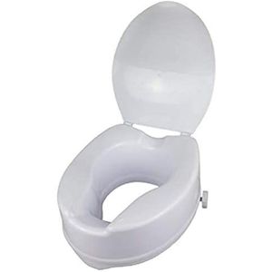 Mobiclinic, Toiletverhoger voor volwassenen, 14 cm, mod. Titán, Europees merk, verhoogde toiletzitting, deksel, toiletverhoger, voor senioren, beperkte mobiliteit, wit