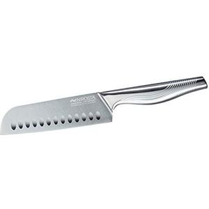 Nirosta Santoku Swing Mes van roestvrij staal, antislip handvat, multifunctioneel mes, scherp, scherp mes, lemmetlengte ca. 16 cm, hoeveelheid: 1 stuk