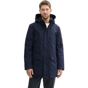 TOM TAILOR 1042520 winterjas voor heren met afneembare capuchon, 10668 - Sky Captain Blue